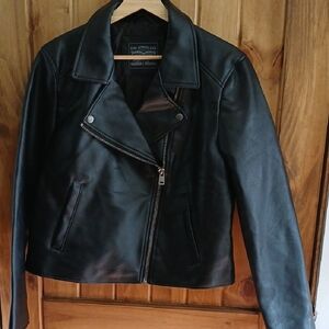 Womens Levis Faux Leather Motorcycle Jacket - Large